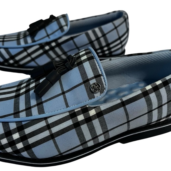 G/FORE Tassel Cruiser Gallivanter Golf Loafers Sky Plaid Women’s 8 EU 39 - Picture 6 of 9